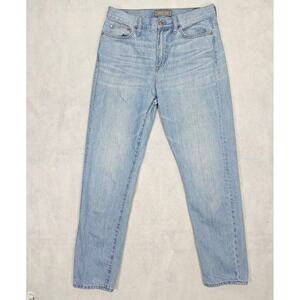 J.Crew Point Sur Jeans Womens 30 Whisker‎ Wash Light Blue Straight Leg Mid-Rise